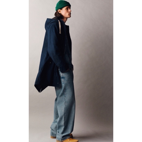 Zara LACED LEATHER BOAT SHOES  Beige Size 8 - Picture 3 of 11